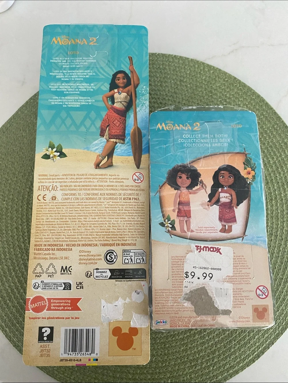Mattel Moana 2 Loto Doll Set in Orange and Brown Outfit